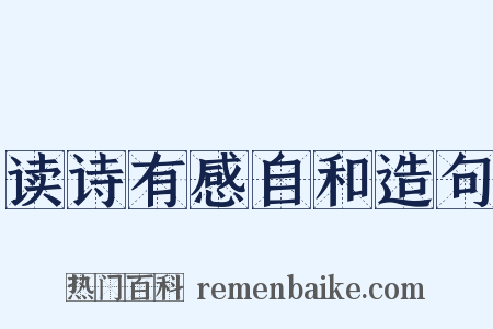 读诗有感自和造句是什么意思的图片